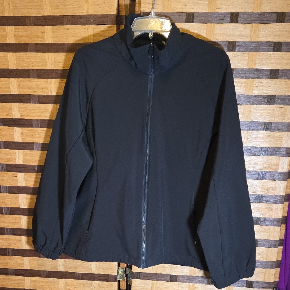 NWOT! Calvin Klein Thermal Lined Black Soft Shell  Jacket with Red Accents